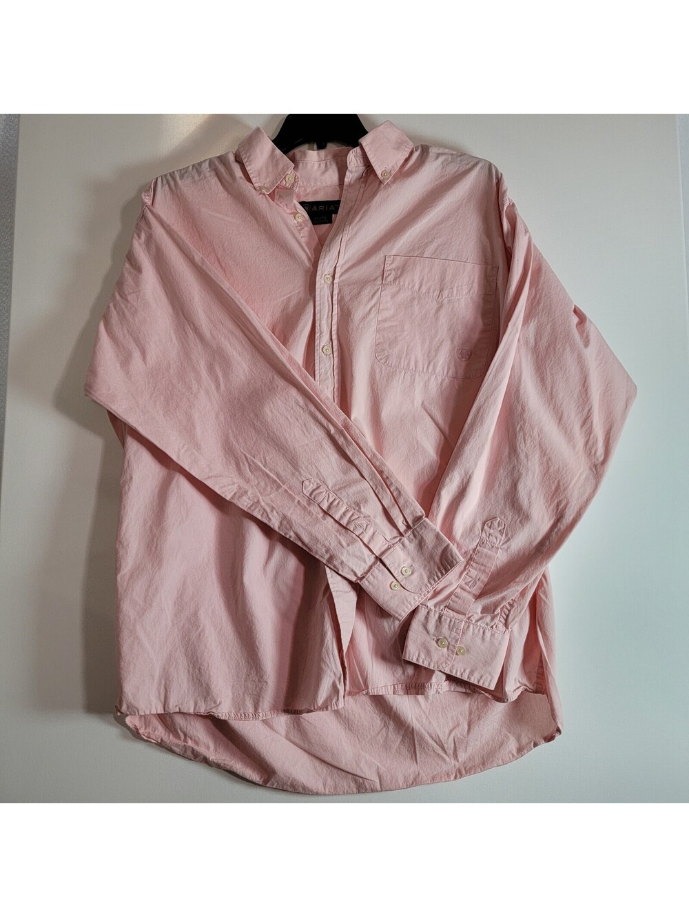 Ariat Men's Peach Pink XL Button-Down Performance Shirt
